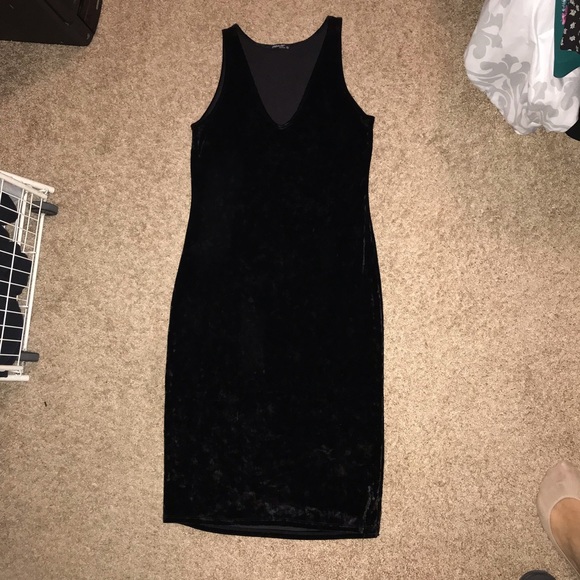 Black Felt Dress - Picture 2 of 2